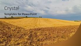  Presentation with crop - Slides with view-of-a-crop-field background and a light gray colored foreground