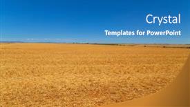  Presentation with crop - Slide set consisting of view-of-a-crop-field background and a teal colored foreground