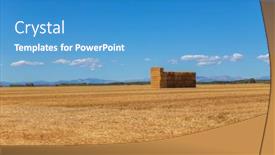  Presentation with crop - Slides featuring view-of-a-crop-field background and a  colored foreground