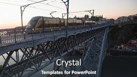  Presentation with bridge - Audience pleasing slide set consisting of view-of-a-dom-luis backdrop and a dark gray colored foreground