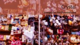  Presentation with bits - Amazing presentation theme having view of a flea market backdrop and a red colored foreground