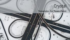  Presentation with intersection - Cool new slides with view of a freeway intersection backdrop and a light gray colored foreground