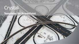  Presentation with intersection - Cool new presentation theme with view of a freeway intersection backdrop and a gray colored foreground