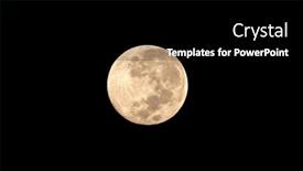  Presentation with clear - Presentation theme consisting of view-of-a-full-moon background and a black colored foreground