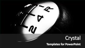  Presentation with gear - Slide deck consisting of view of a gear lever background and a dark gray colored foreground