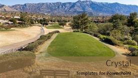  Presentation with tucson - Theme with view-of-a-golf-course background and a  colored foreground