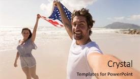  Presentation with free american flag - PPT layouts featuring view of a happy young background and a  colored foreground