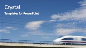  Presentation with speed - Presentation theme having view of a high-speed background and a ocean colored foreground