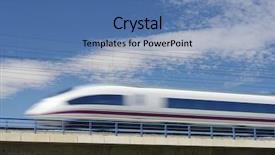  Presentation with speed - Cool new presentation with view of a high-speed backdrop and a teal colored foreground