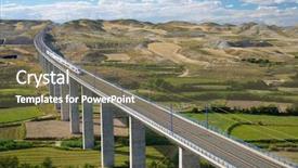  Presentation with speed - Cool new PPT theme with a high-speed train backdrop and a violet colored foreground