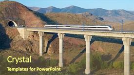  Presentation with speed - Slide set enhanced with a high-speed train background and a violet colored foreground