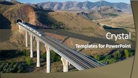  Presentation with speed - Presentation theme enhanced with a high-speed train background and a violet colored foreground