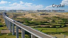  Presentation with maglev train high speed way - Slide deck consisting of view of a high-speed background and a light blue colored foreground