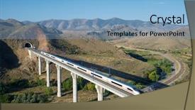  Presentation with maglev train high speed way - Amazing slides having  backdrop and a  colored foreground