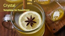  Presentation with cinnamon - Slide set with view of a hot toddy background and a tawny brown colored foreground