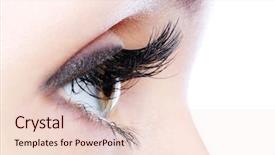  Presentation with human eye - PPT layouts featuring view of a human eye background and a lemonade colored foreground