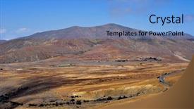  Presentation with landscape - Amazing PPT theme having view-of-a-landscape backdrop and a light blue colored foreground