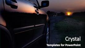  Presentation with luxury car - Beautiful slide set featuring rear-side view backdrop and a black colored foreground