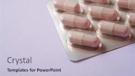  Presentation with medical pills - Beautiful PPT theme featuring view-of-a-medical-pills backdrop and a lemonade colored foreground