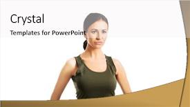  Presentation with standing strong - Colorful theme enhanced with view of a military woman backdrop and a white colored foreground