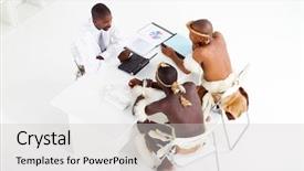  Presentation with african tribe - Presentation theme enhanced with view of a modern african background and a light gray colored foreground