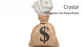  Presentation with bag - Theme with view of a money bag background and a white colored foreground