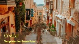  Presentation with stairway - Presentation design having view-of-a-nice-stairway background and a tawny brown colored foreground