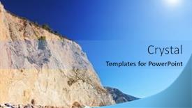  Presentation with clear - PPT layouts with view-of-a-porto-katsiki background and a light blue colored foreground