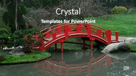  Presentation with japanese style - Amazing presentation theme having pierre baudis japanese garden backdrop and a tawny brown colored foreground