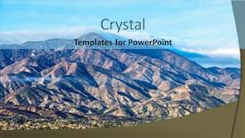  Presentation with lake - Theme featuring view-of-a-small-city background and a arctic colored foreground