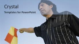  Presentation with referee - Cool new slide deck with view with glass of milk backdrop and a lemonade colored foreground