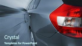  Presentation with sports car - Audience pleasing PPT theme consisting of view of a sports car backdrop and a ocean colored foreground