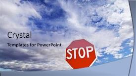  Presentation with signal - Slides consisting of view of a stop signal background and a light blue colored foreground