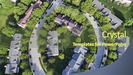  Presentation with neighborhood - Beautiful slide deck featuring view of a townhouse complex backdrop and a tawny brown colored foreground