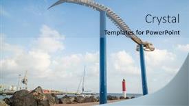 Presentation with whale - Amazing presentation theme having view of a whale skeleton display in canary islands from the ground up backdrop and a light blue colored foreground
