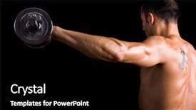  Presentation with heavy weight - Slide deck enhanced with view of a young male background and a  colored foreground