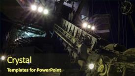  Presentation with street light view - Slide deck having view of absetzer with light background and a wine colored foreground