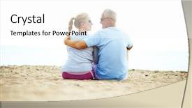  Presentation with aged spouse - Slide set with view of active aged spouse background and a white colored foreground