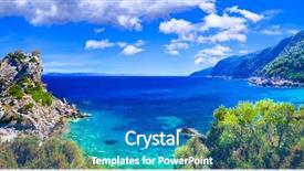  Presentation with rock music - Beautiful slides featuring view of agios ioanis church backdrop and a teal colored foreground