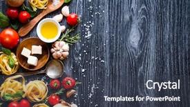  Presentation with italian food - Slides consisting of view of all the necessary background and a tawny brown colored foreground