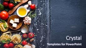  Presentation with italian food - Slide deck consisting of view of all the necessary background and a  colored foreground