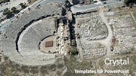  Presentation with antique quote - Cool new presentation theme with view of an antique theatre backdrop and a  colored foreground