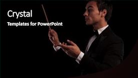  Presentation with music business - Audience pleasing slide deck consisting of view of an elegant music backdrop and a black colored foreground