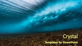  Presentation with ocean wave - Cool new theme with swelling - underwater view of an ocean backdrop and a wine colored foreground