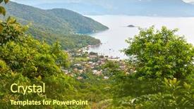  Presentation with cyber dos - Presentation with view of angra dos reis background and a tawny brown colored foreground