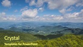  Presentation with mountains - Amazing slide deck having view-of-appalachian-mountains backdrop and a tawny brown colored foreground