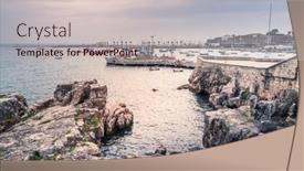  Presentation with naval - PPT theme featuring view-of-atlantic-coast background and a lemonade colored foreground