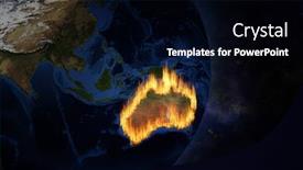  Presentation with australia - Cool new PPT theme with view-of-australia-from-space backdrop and a black colored foreground