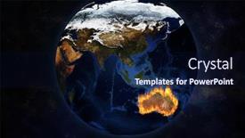  Presentation with australia - Presentation enhanced with view-of-australia-from-space background and a navy blue colored foreground