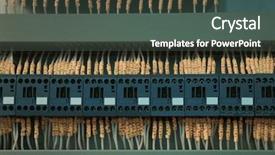  Presentation with circuit breaker - PPT theme enhanced with view of automatic circuit breakers background and a dark gray colored foreground